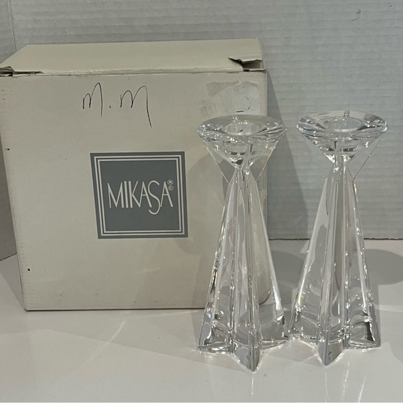 Mikasa Penthouse Crystal Candlestick Holders Pair Screen Used Cruel Intentions - Picture 9 of 12